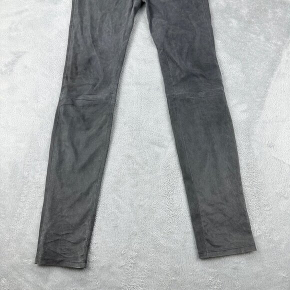Helmut Lang Light Grey Lambskin Leather Pants Women’s Size 8 US - Picture 8 of 11